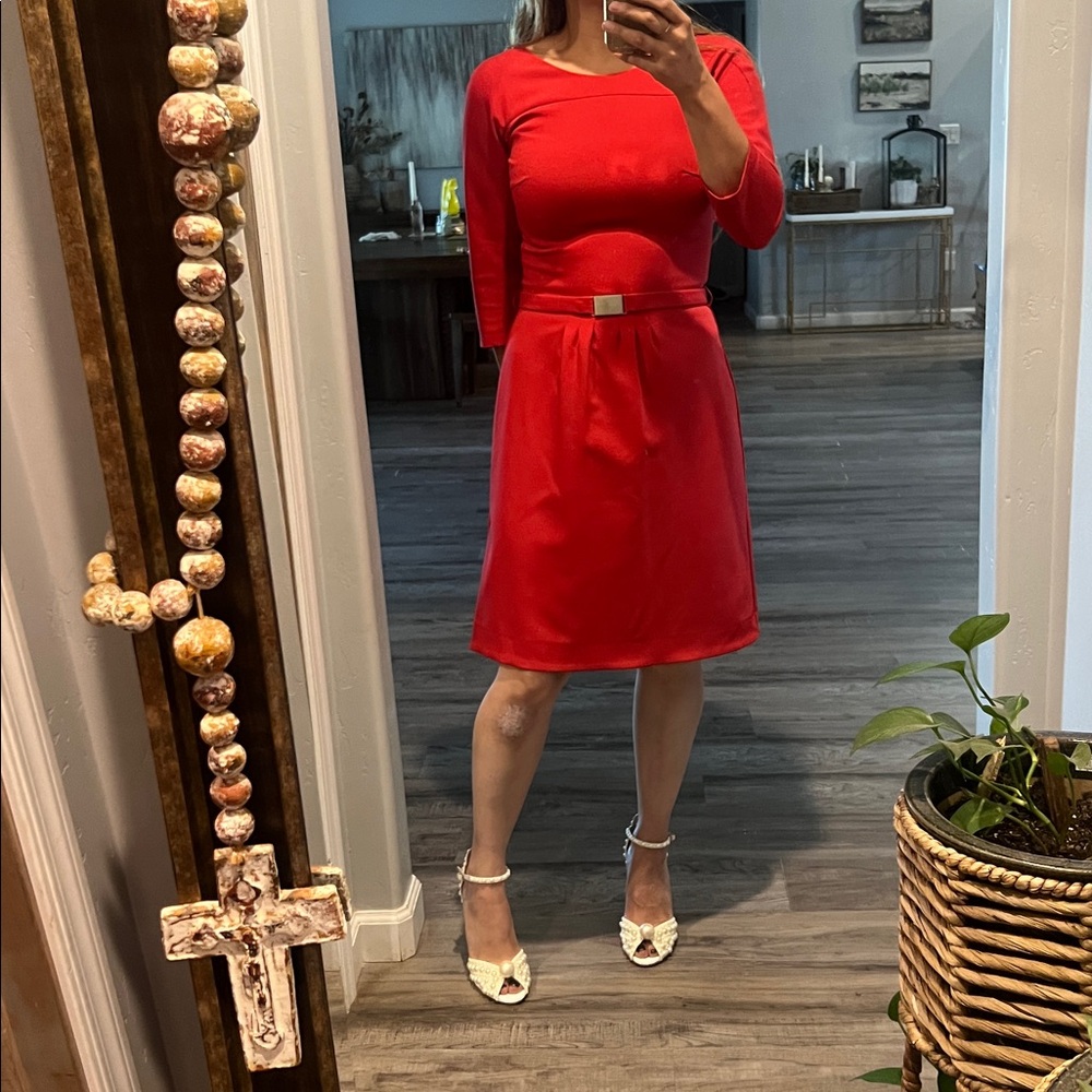 Hugo Boss Red Midi Dress